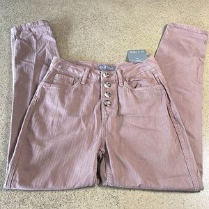 NEW Straight Leg Pants w Exposed Button Fly sz 4